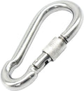 metal carabiner clip with safety