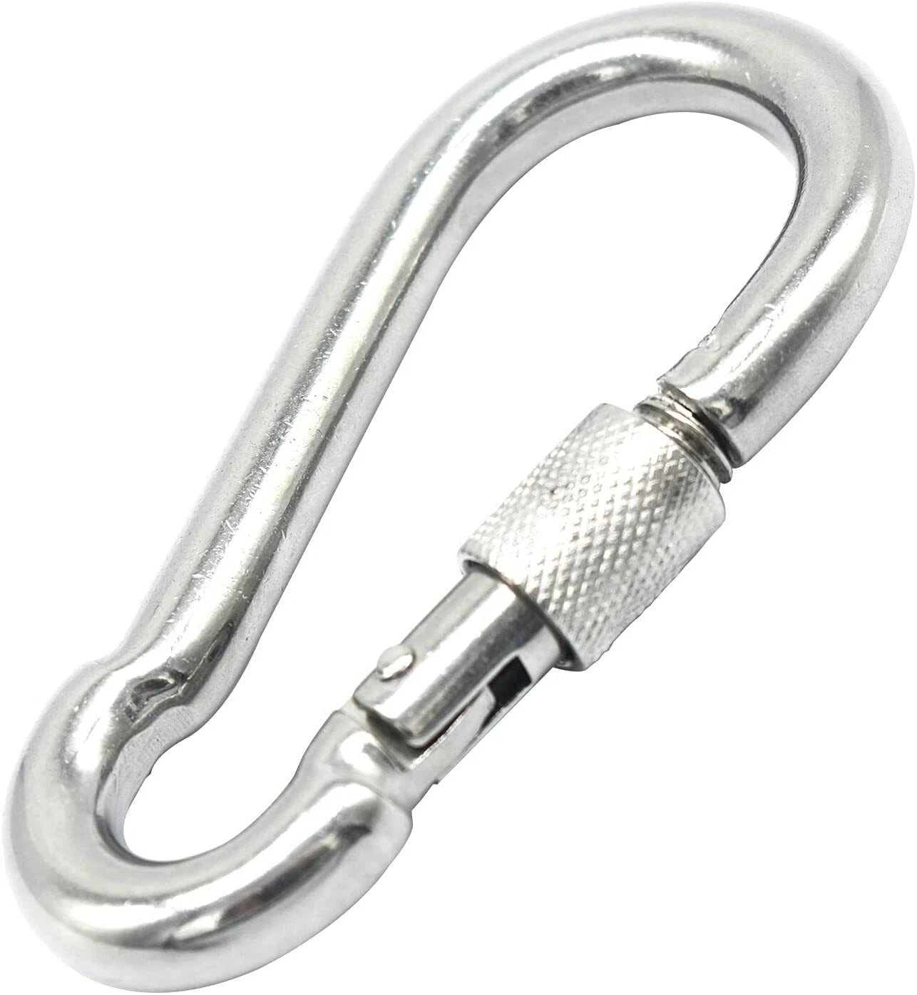 metal carabiner clip with safety