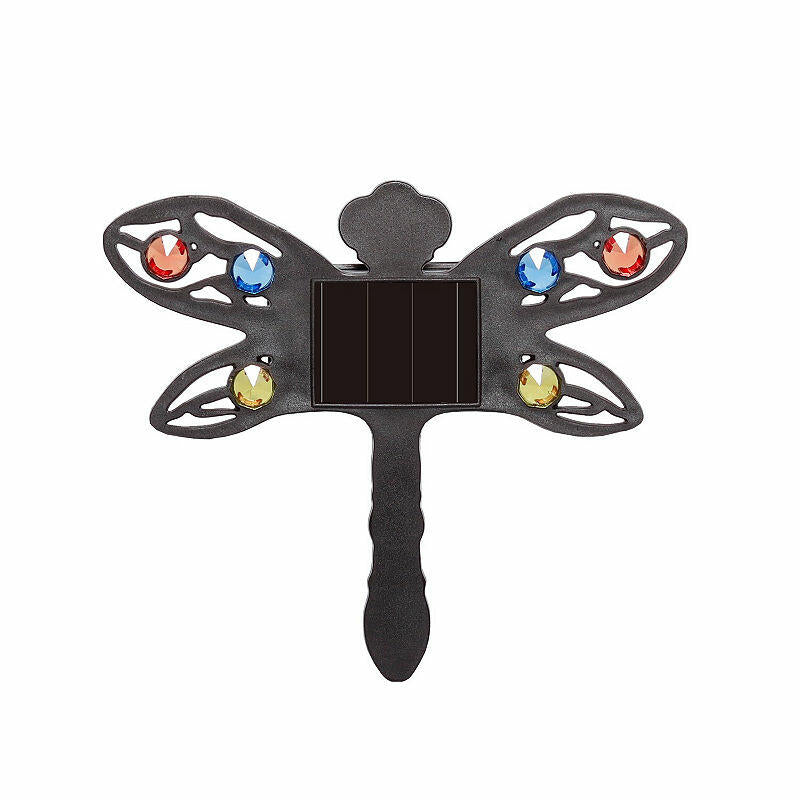 Outdoor solar-powered dragonfly garden lights by Westinghouse, set of two