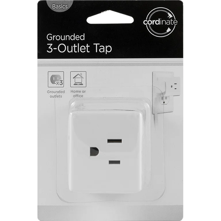 Cordinate 3-Outlet Tap, Cube, White