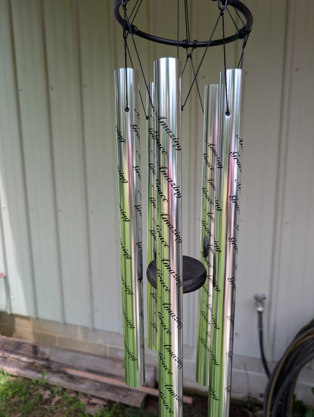 "Countryside Products hymn wind chime made from durable, weather-safe metal."