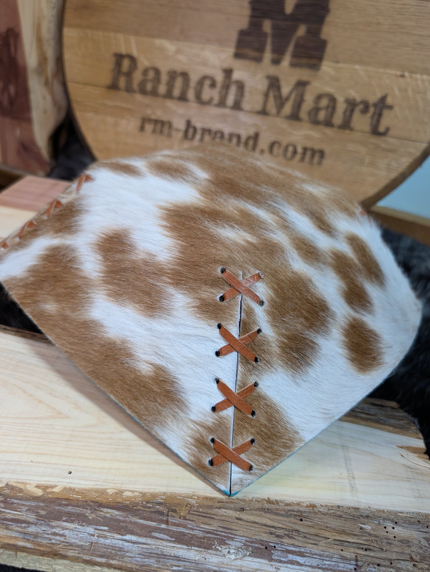 Cowhide Bowls with Leather