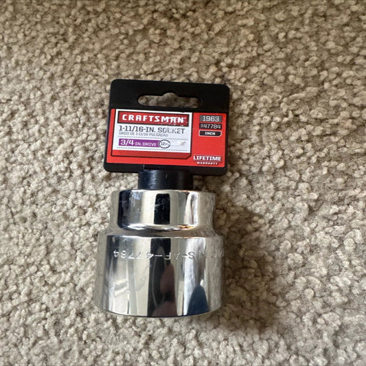 Craftsman 1-11/16" SAE 12-Point 3/4"-Drive Chrome Socket 47784