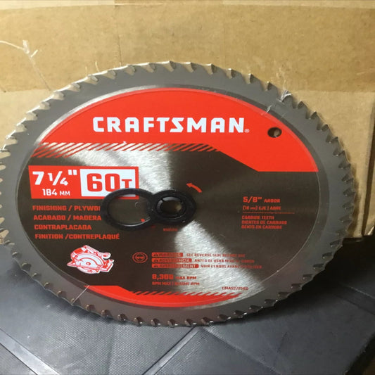 Craftsman  7-1/4" 60-Tooth Carbide Circular Saw Blade Brand New CMAS272560