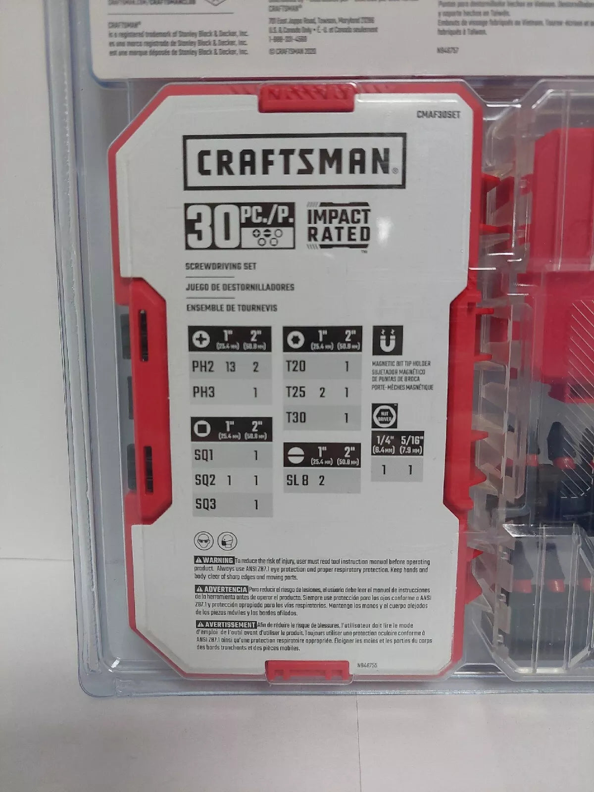 Craftsman 30 Piece Impact Rated Screwdriving Set CMAF30SET