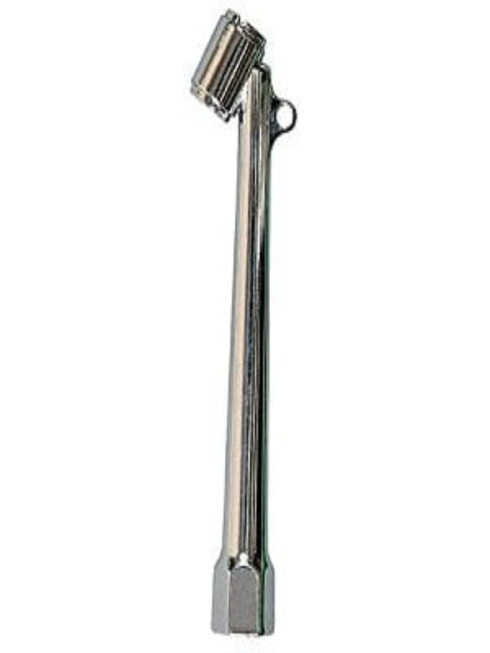 Metal tool with a hexagonal head on a white background