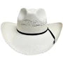 Cream Straw hat with a pinch front
