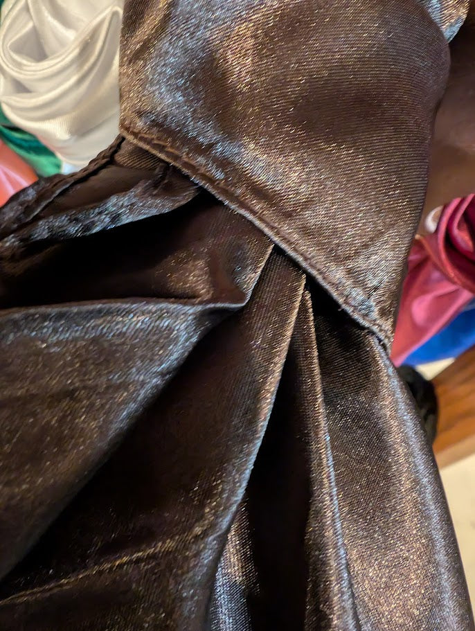 close up of a Dark Chocolate Wild Rag/ Scarf