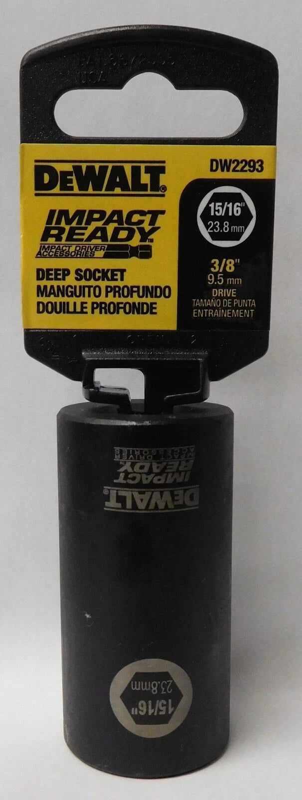 New up-close Dewalt 15/16" 3/8in drive