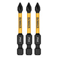 Three DEWALT Phillips drill bits on a white background