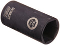 Black Dewalt impact wrench socket on a white background