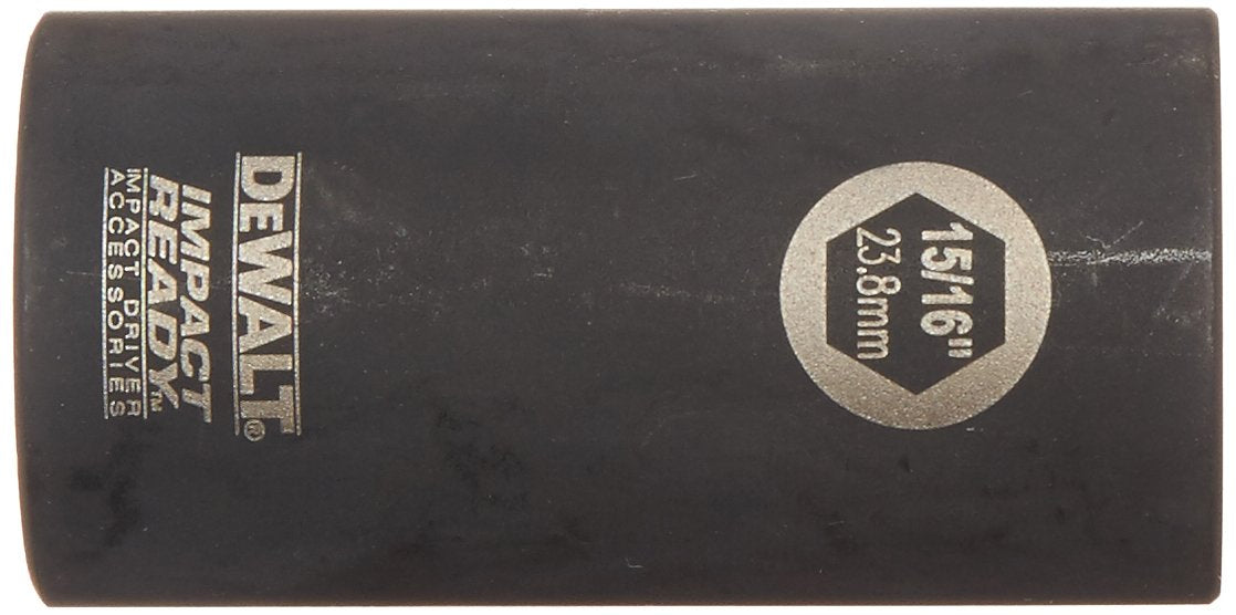 DeWalt socket with size marking on a black background