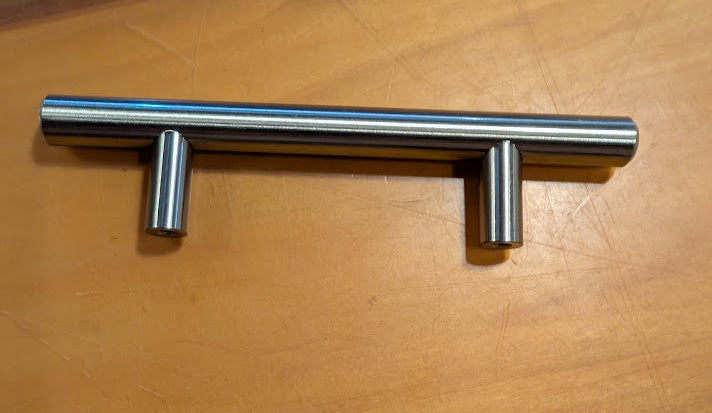 Nickle colored drawer pull