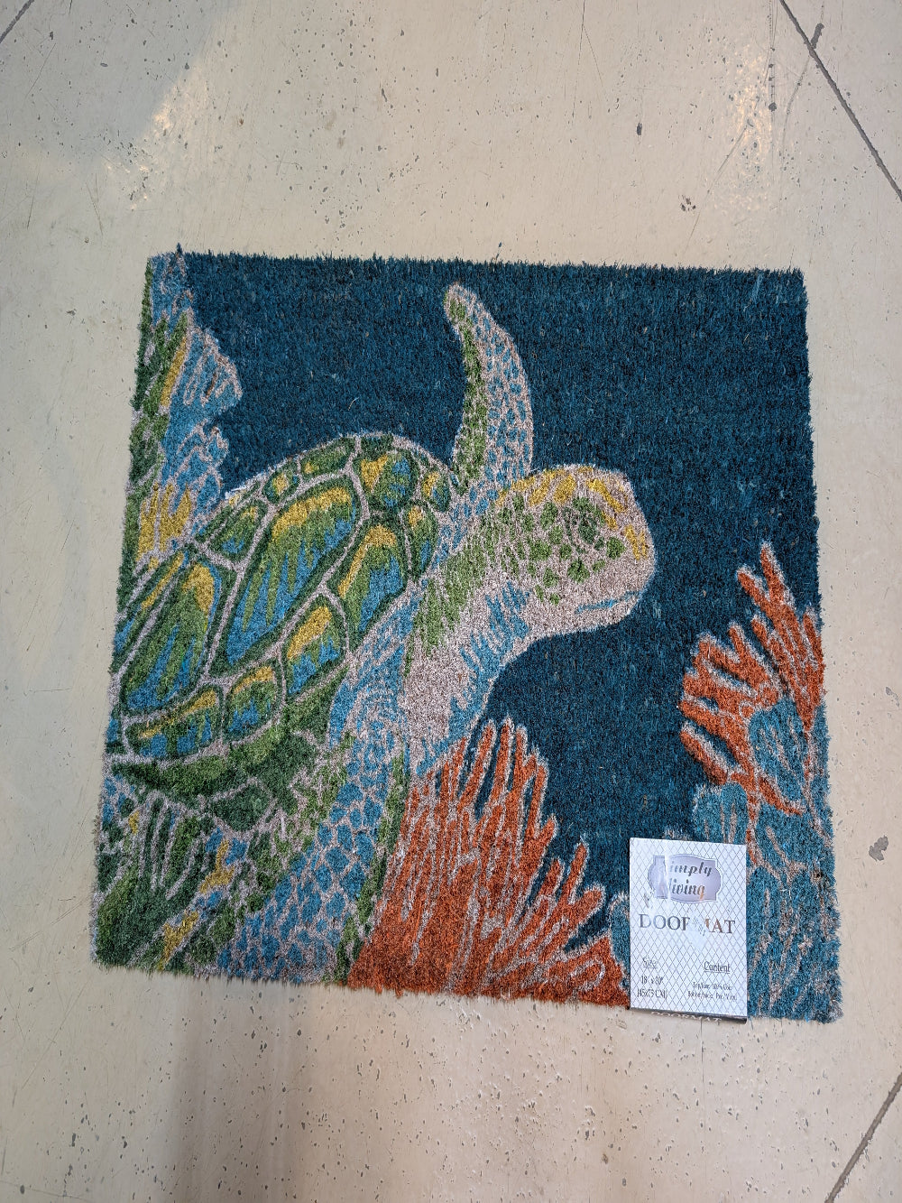 Natural coir doormat with non-slip PVC backing for front door

Rustic 18"x 30" coconut husk door at ideal for entryways