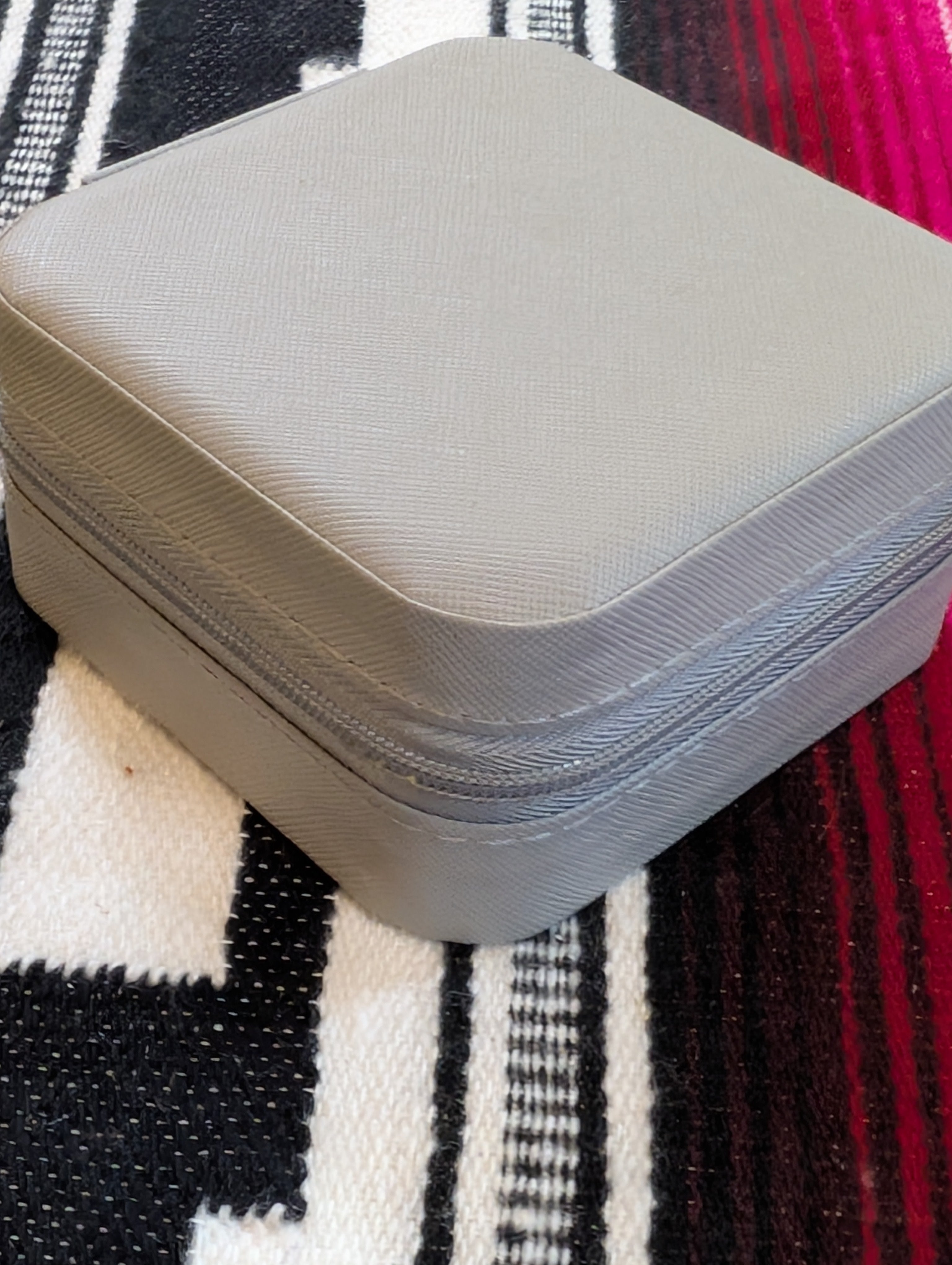 gray jewelry organizer for rings and earrings