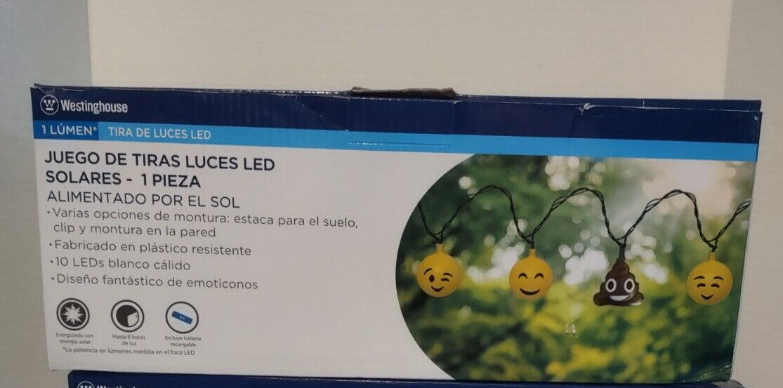 Westinghouse Solar LED Emoji String Light Set – 10 Heads