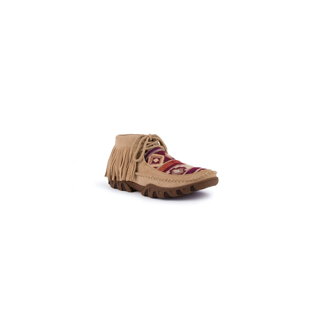 Classic moccasin silhouette with Western stitch detail
