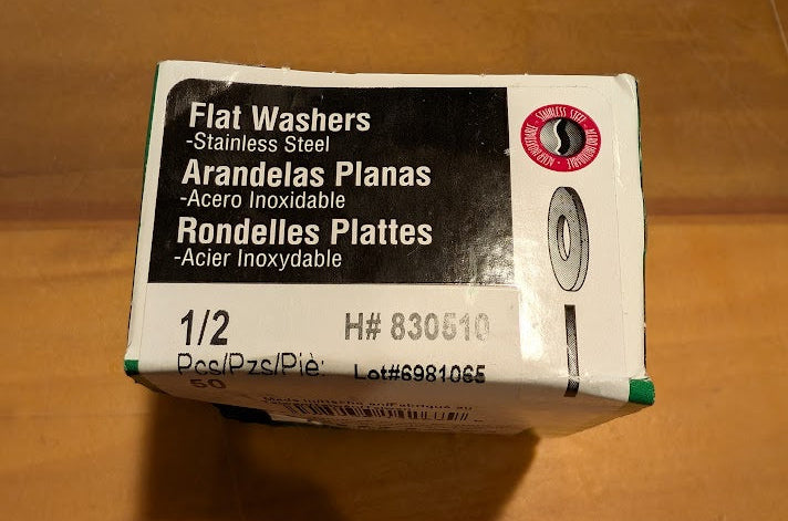 Hillman Flat Stainless Washer in the box