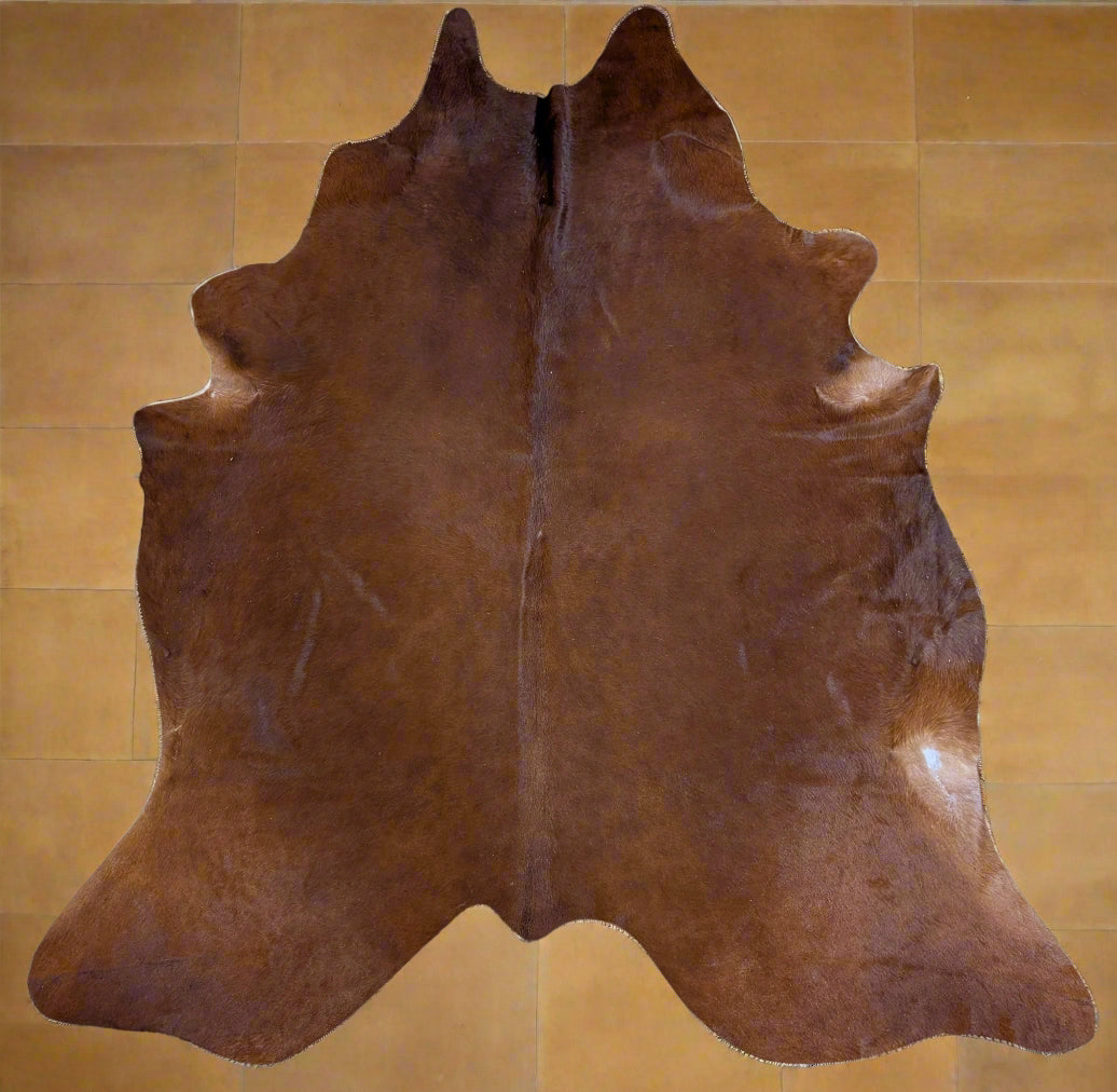 Grade A hand-selected red cowhide hide for rustic or Western décor