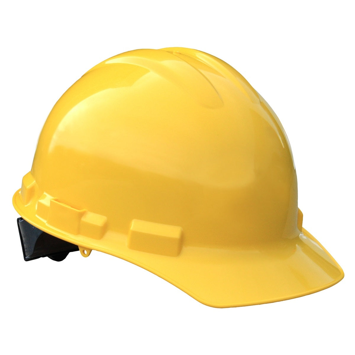 Yellow hard hat on a white background