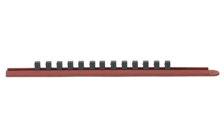 Red and Black 9in socket rail holder 