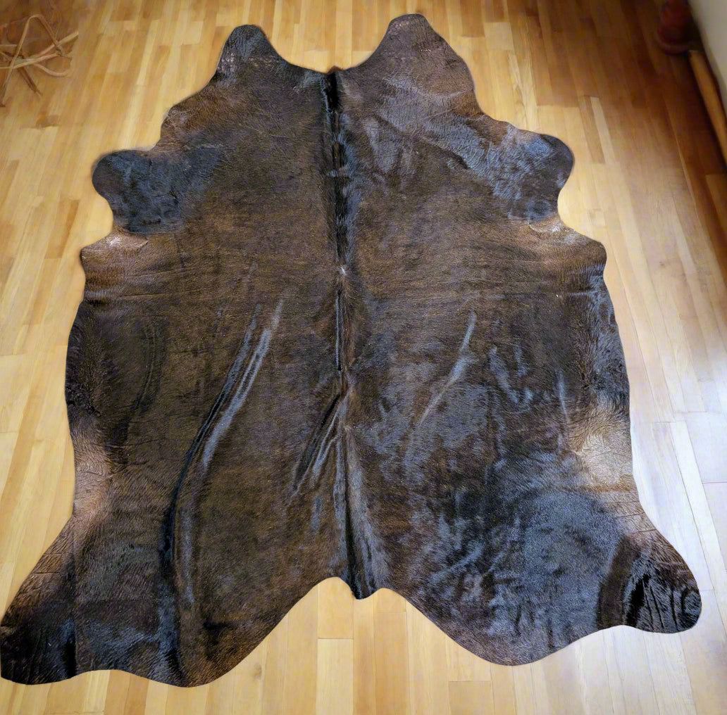genuine dark brown cowhide