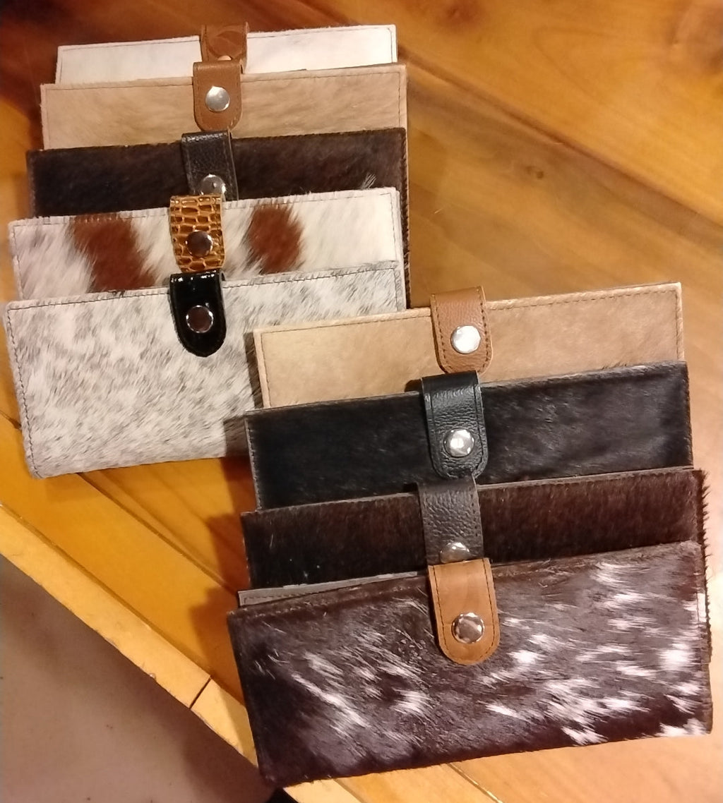 genuine hair on checkbook size wallets