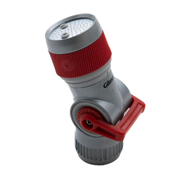 UTILITY WATER NOZZLE: Includes (1) Pro Water Nozzle By Gilmour, Model 4771, Silver With Red