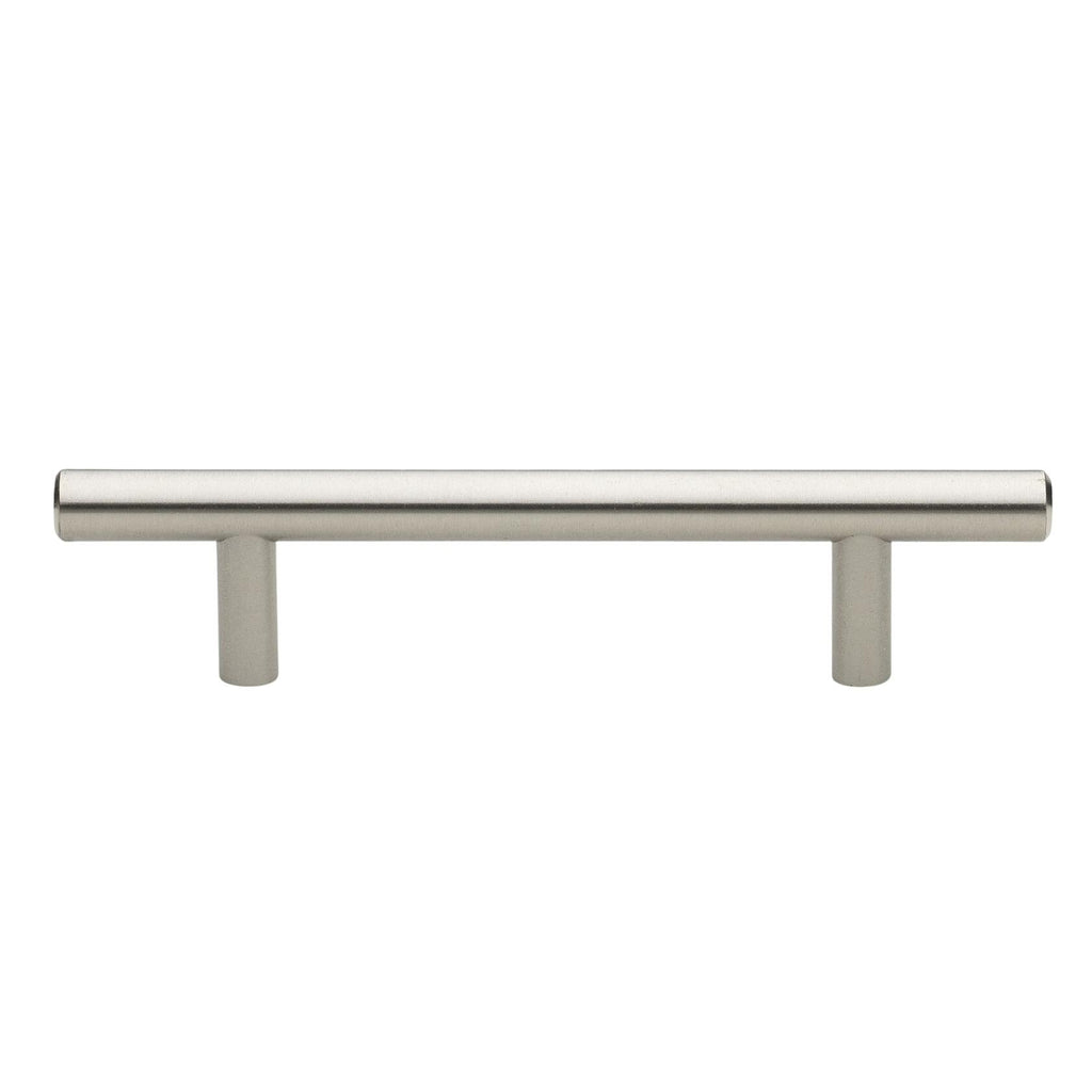 Silver solid handle drawer pull