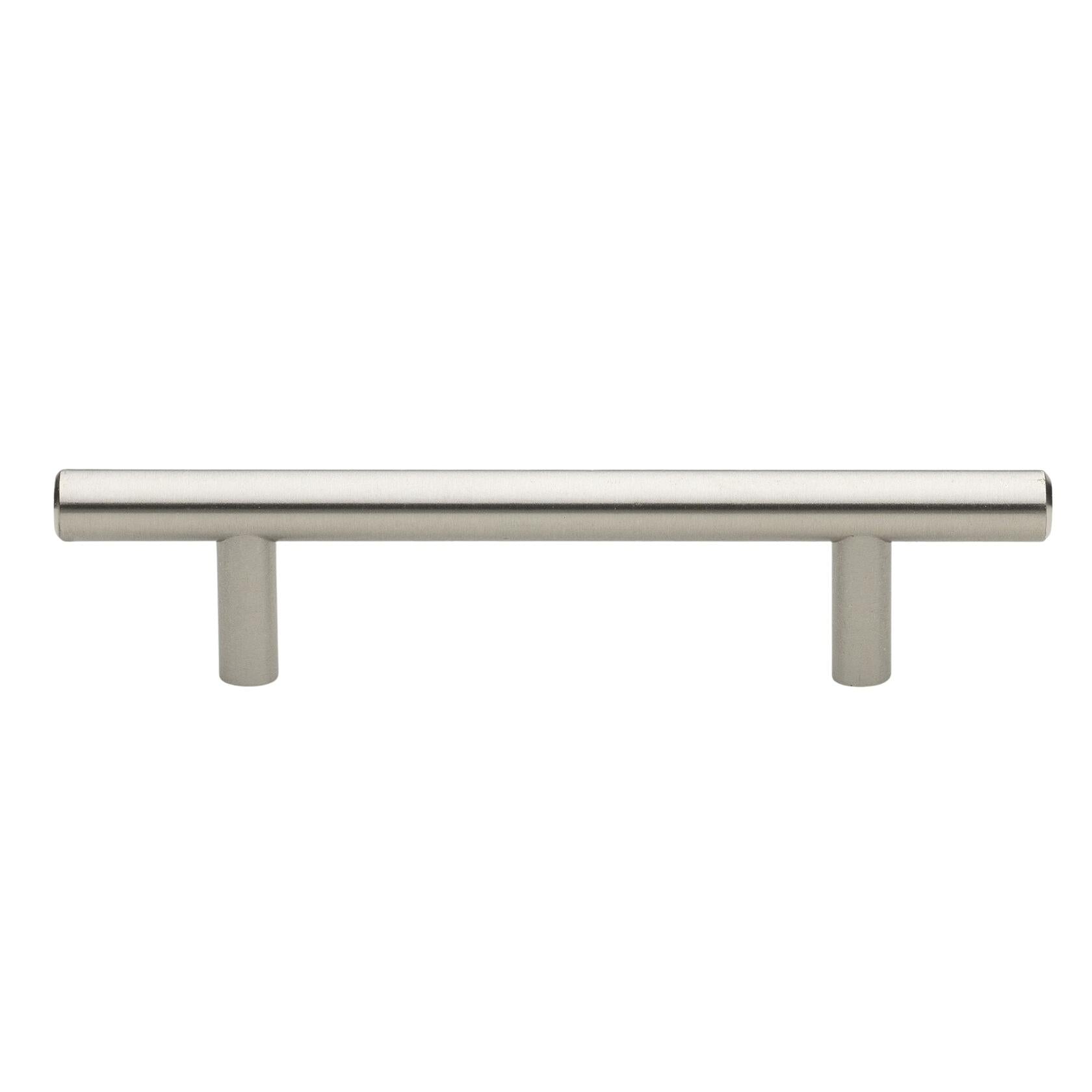 Silver solid handle drawer pull