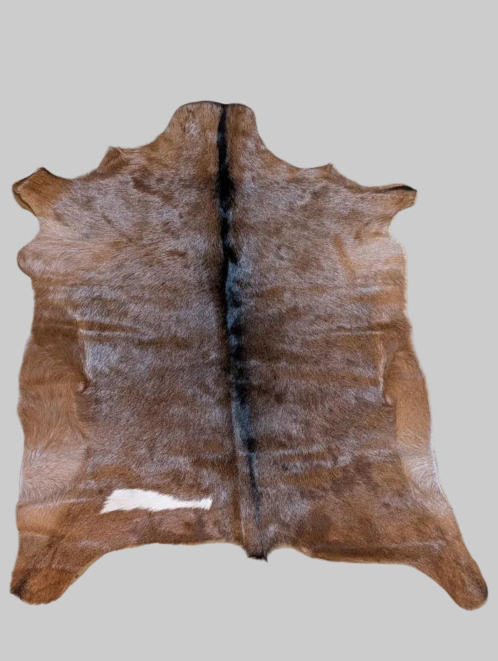 Brown Goat hide with a white background