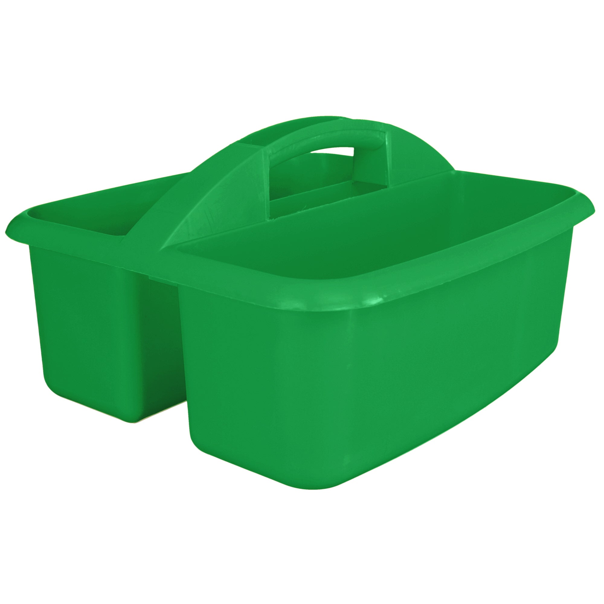 Green Large plastic grooming caddy great for cleaning supplies as well.