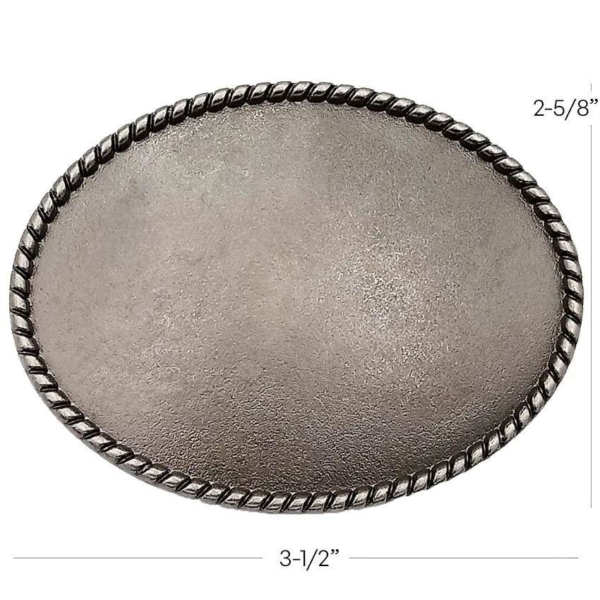 Grey Plain Belt Buckle