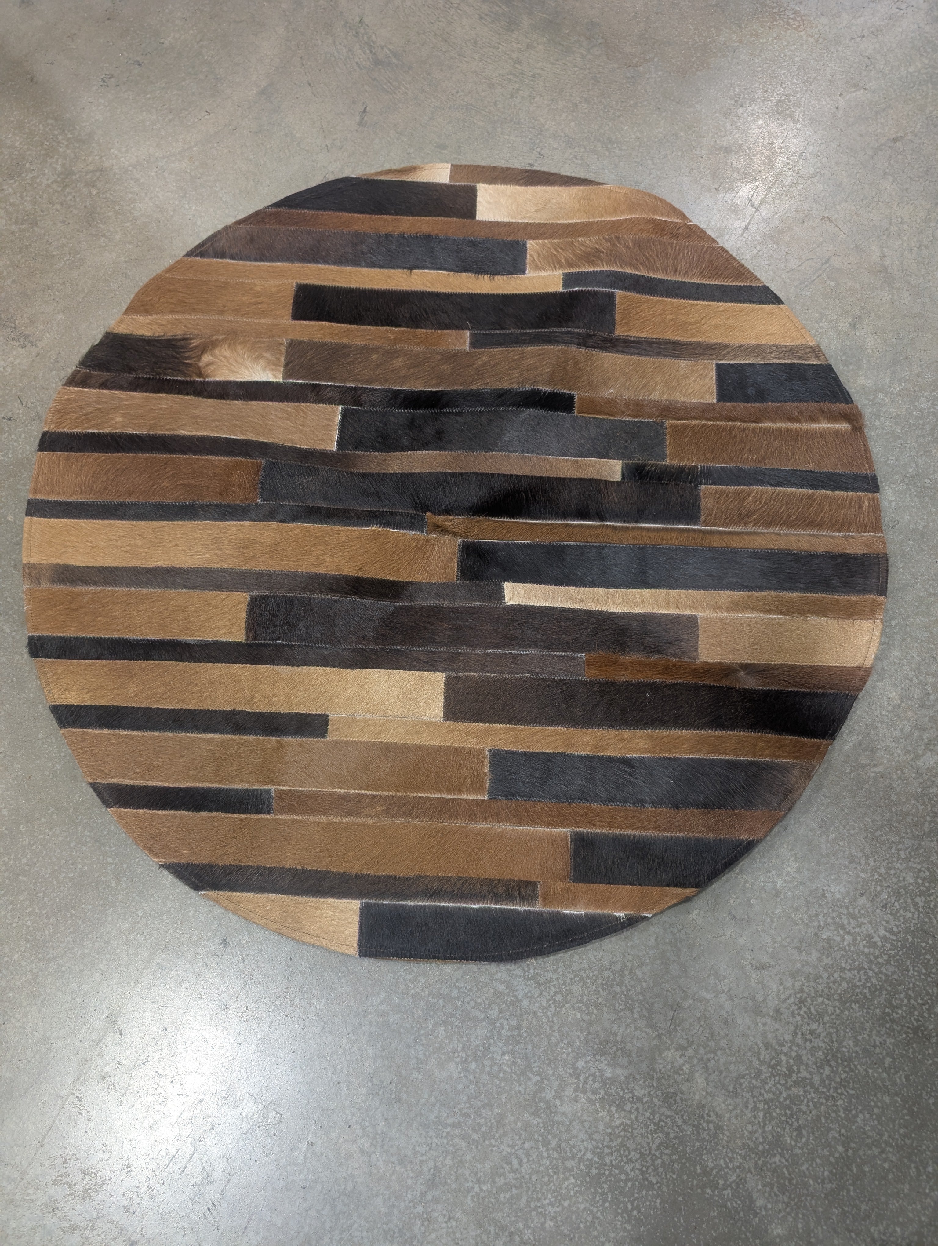 Handcrafted Patchwork Cowhide Rug