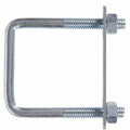 Metal U-bolt with nuts