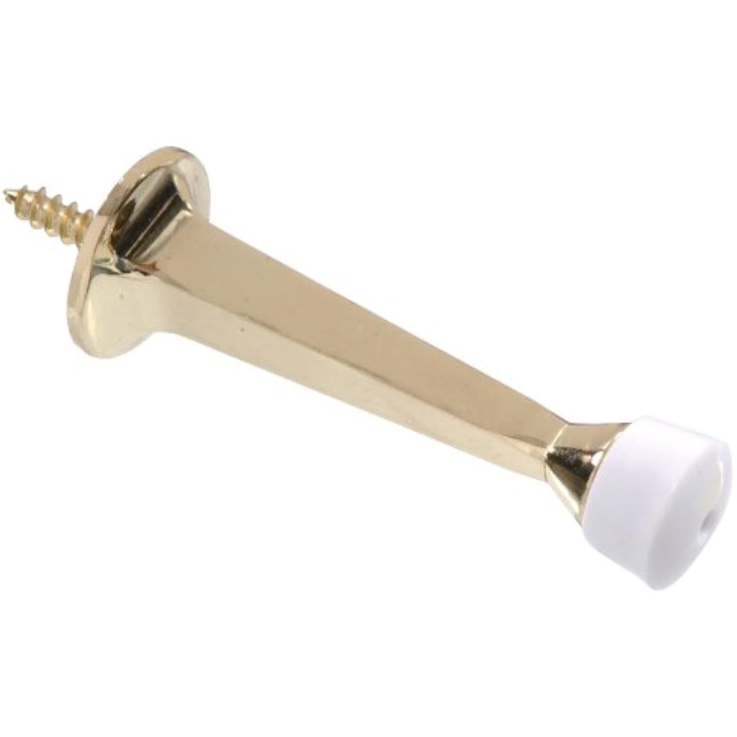 Gold door stopper with white rubber bumper