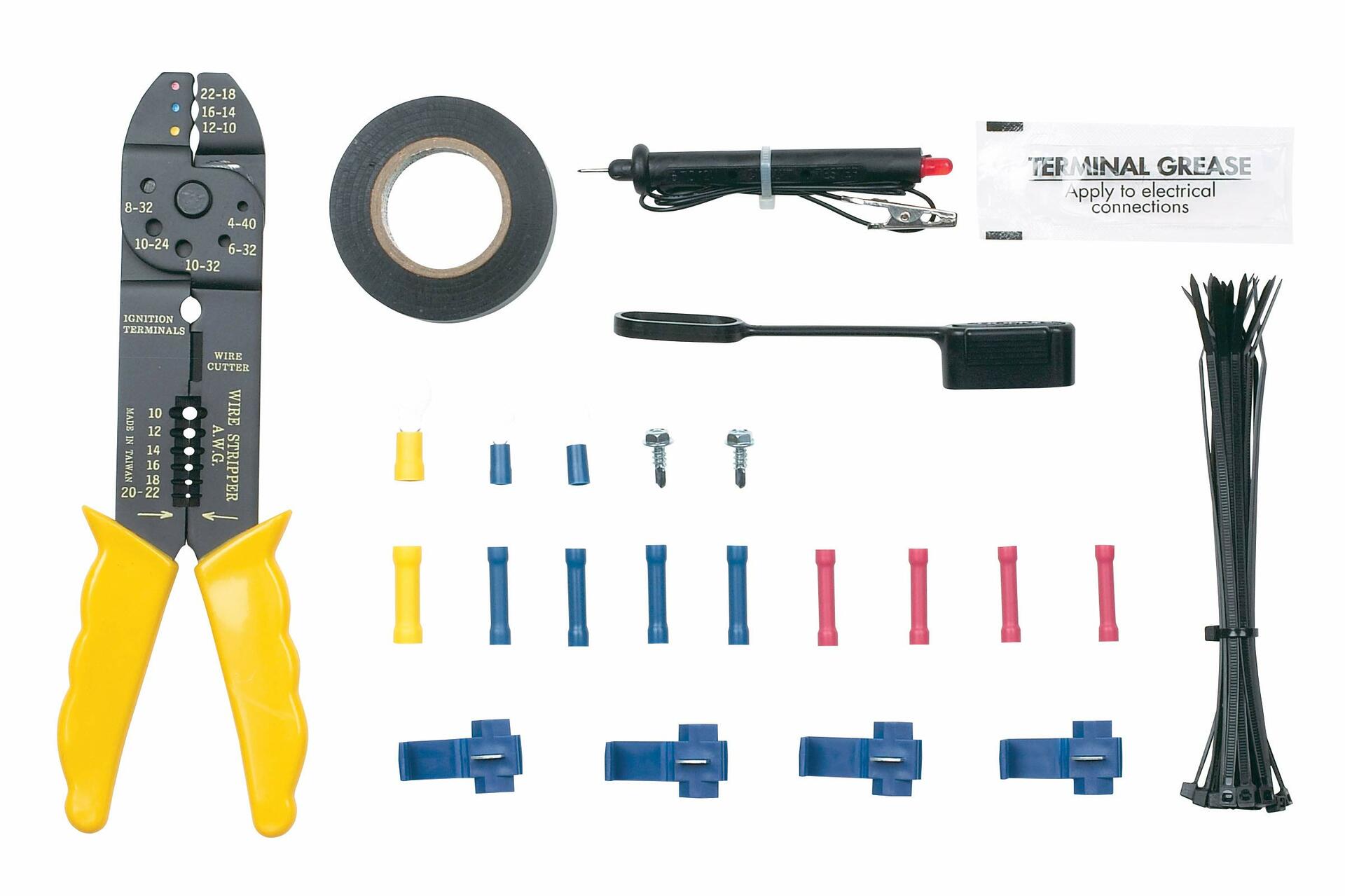 Hopkins 51010 43-piece trailer wiring kit with wire tool and connectors