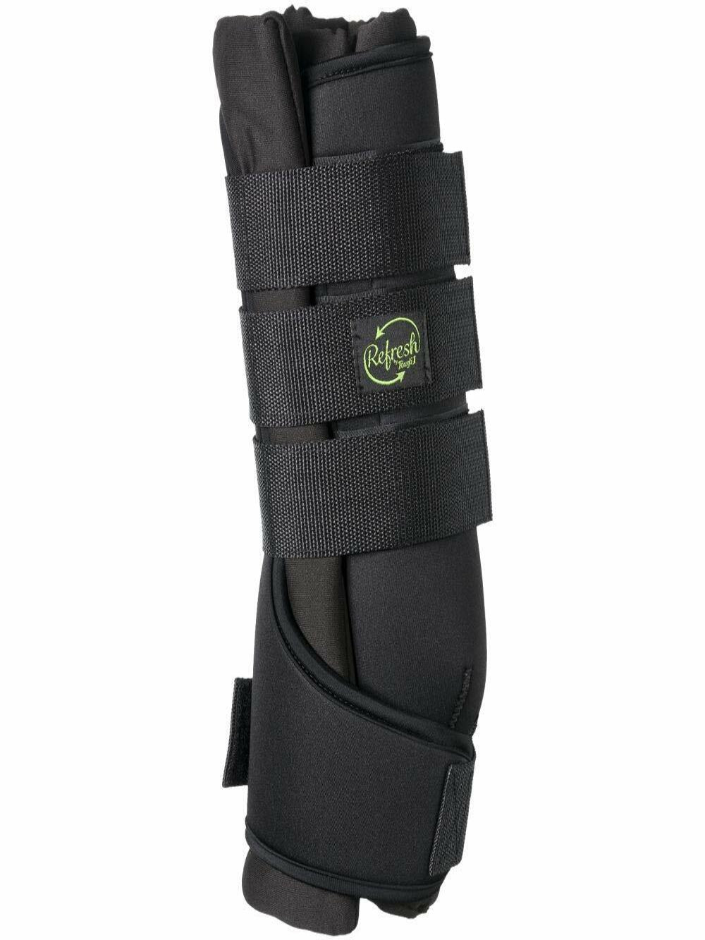 Horse leg wrapped with Tough 1 Ceramic Quick Wrap showing secure fit and therapeutic coverage.