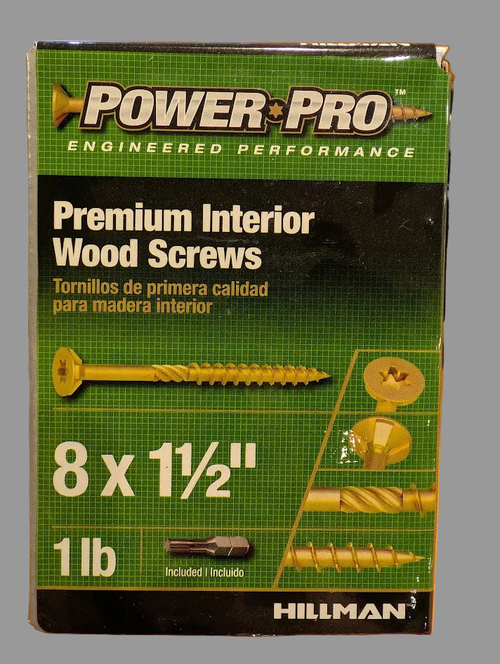 Box of Power Pro Premium Interior Wood Screws