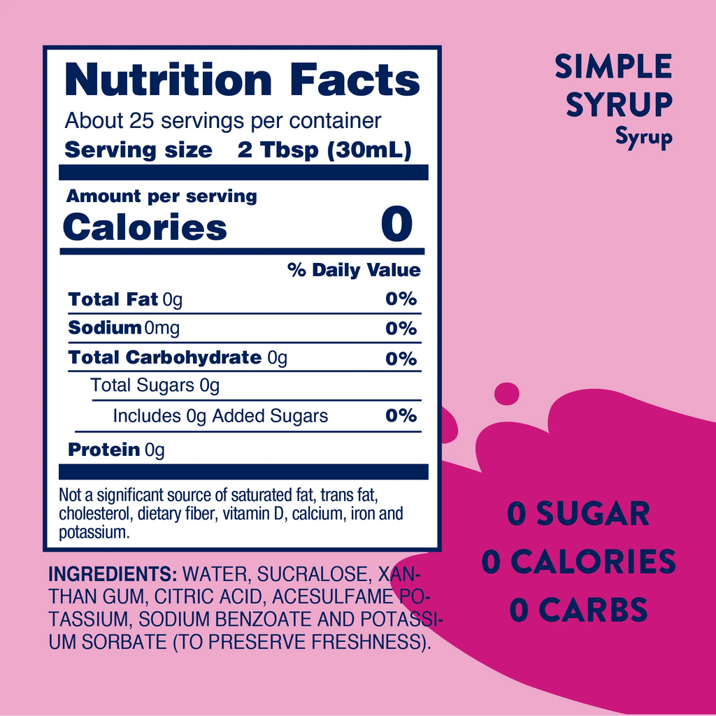 Skinny Mix Nutrition facts
