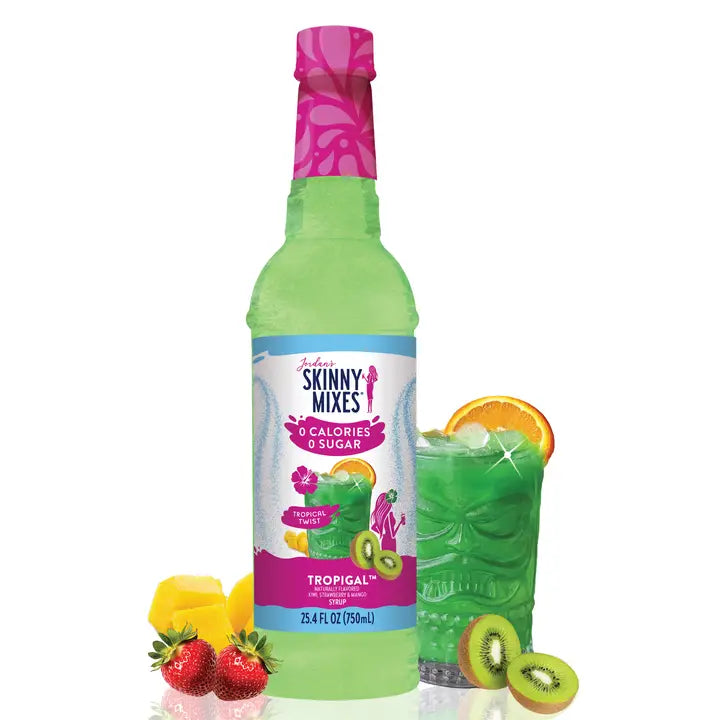 Jordan's Skinny Mixes Sugar Free Syrup, Tropi-GALFlavor, Tropical Fruit Flavored Water Enhancer, 25.4 Fl Oz