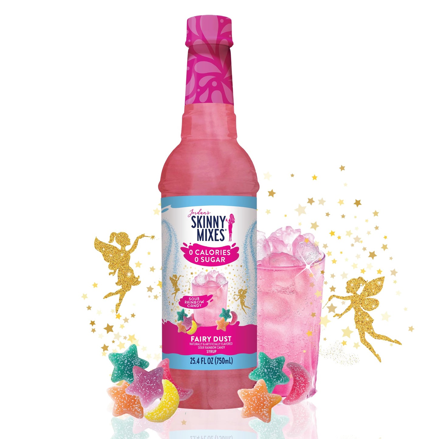 Jordan's Skinny Mixes Sugar Free Syrup, Fairy Dust Flavor,  25.4 Fl Oz