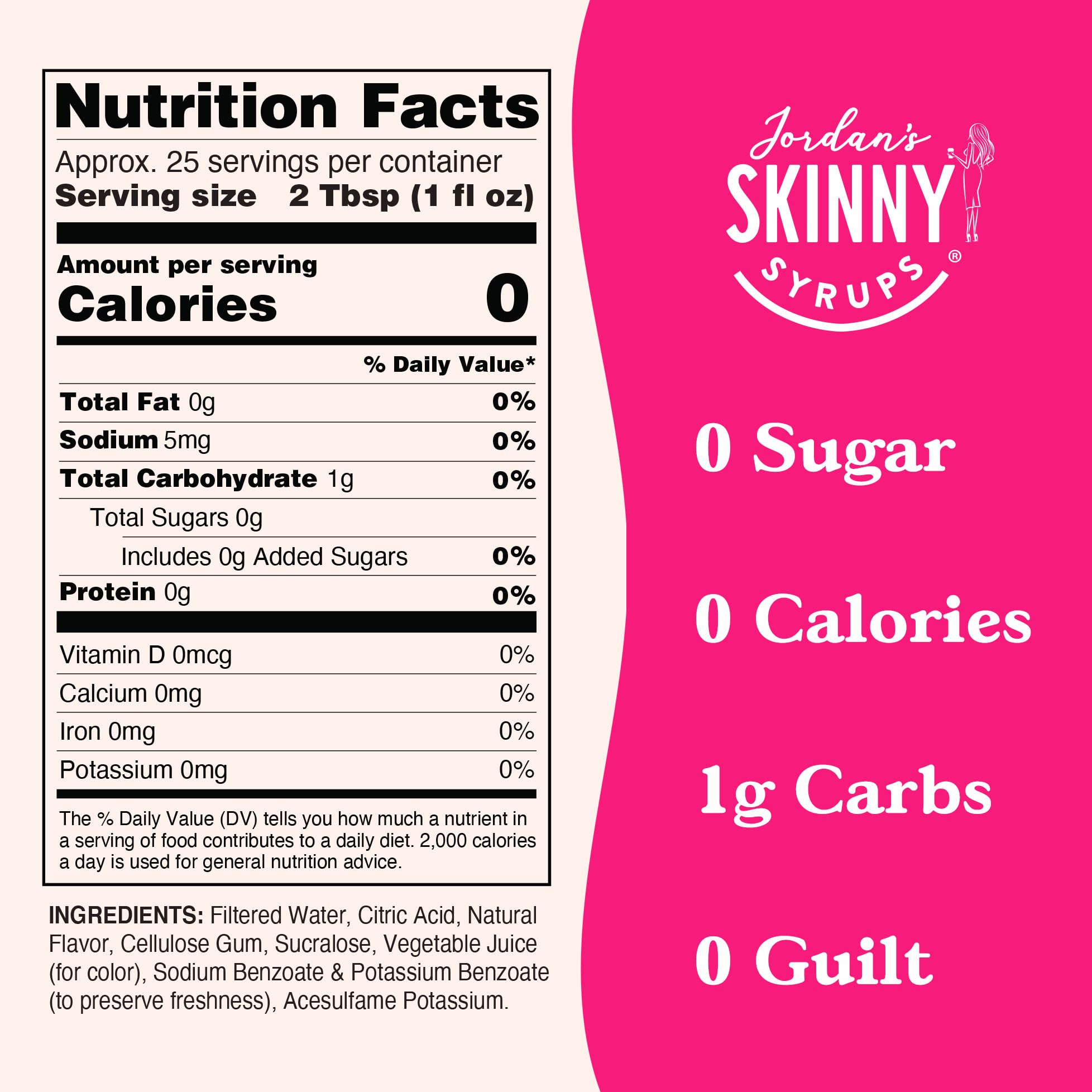 Jordan’s Skinny Mixes Sugar Free Syrup – Love Potion Flavor(Sour Watermelon), 25.4 fl oz