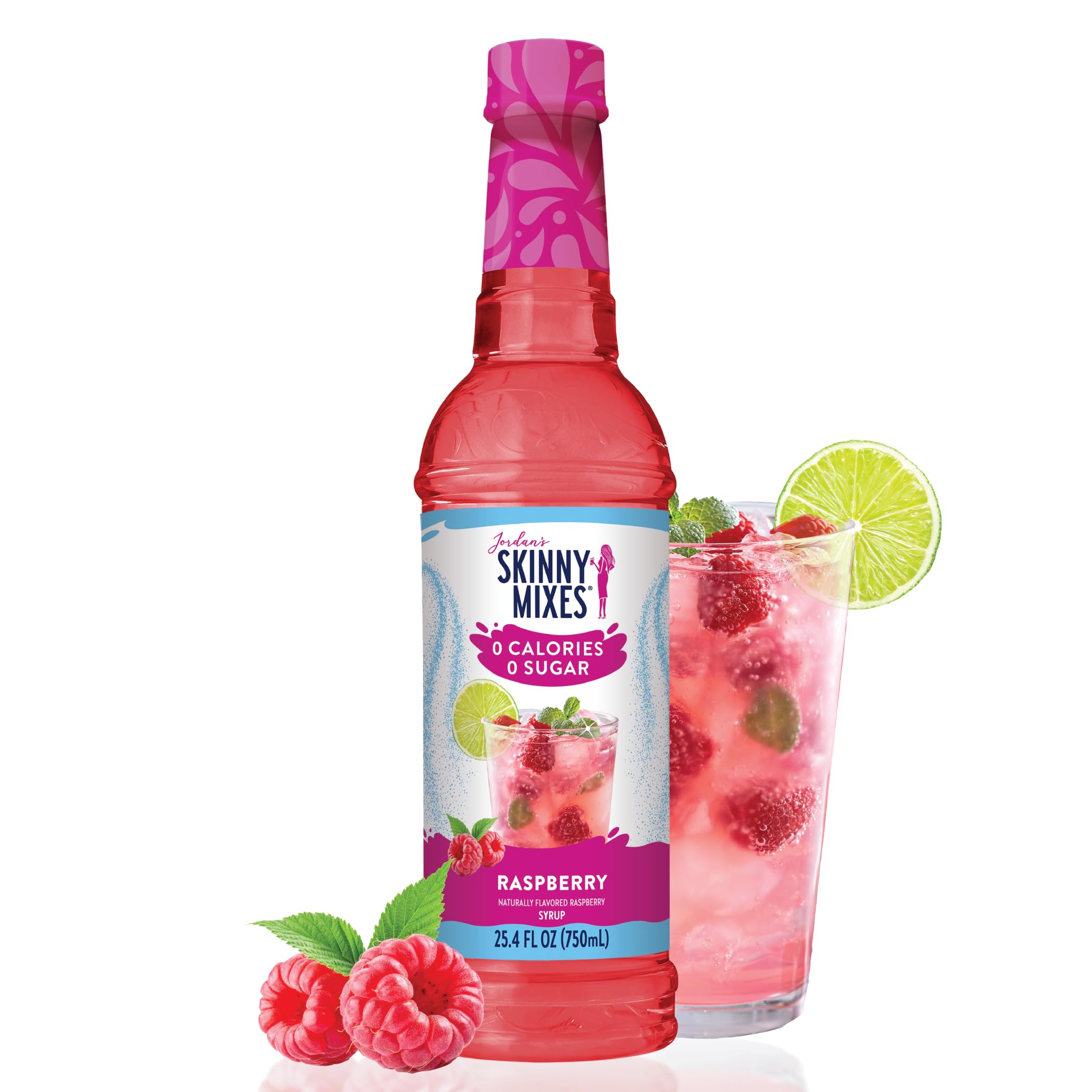 Jordan's Skinny Mixes Sugar Free Syrup, Raspberry Flavor,25.4 Fl Oz