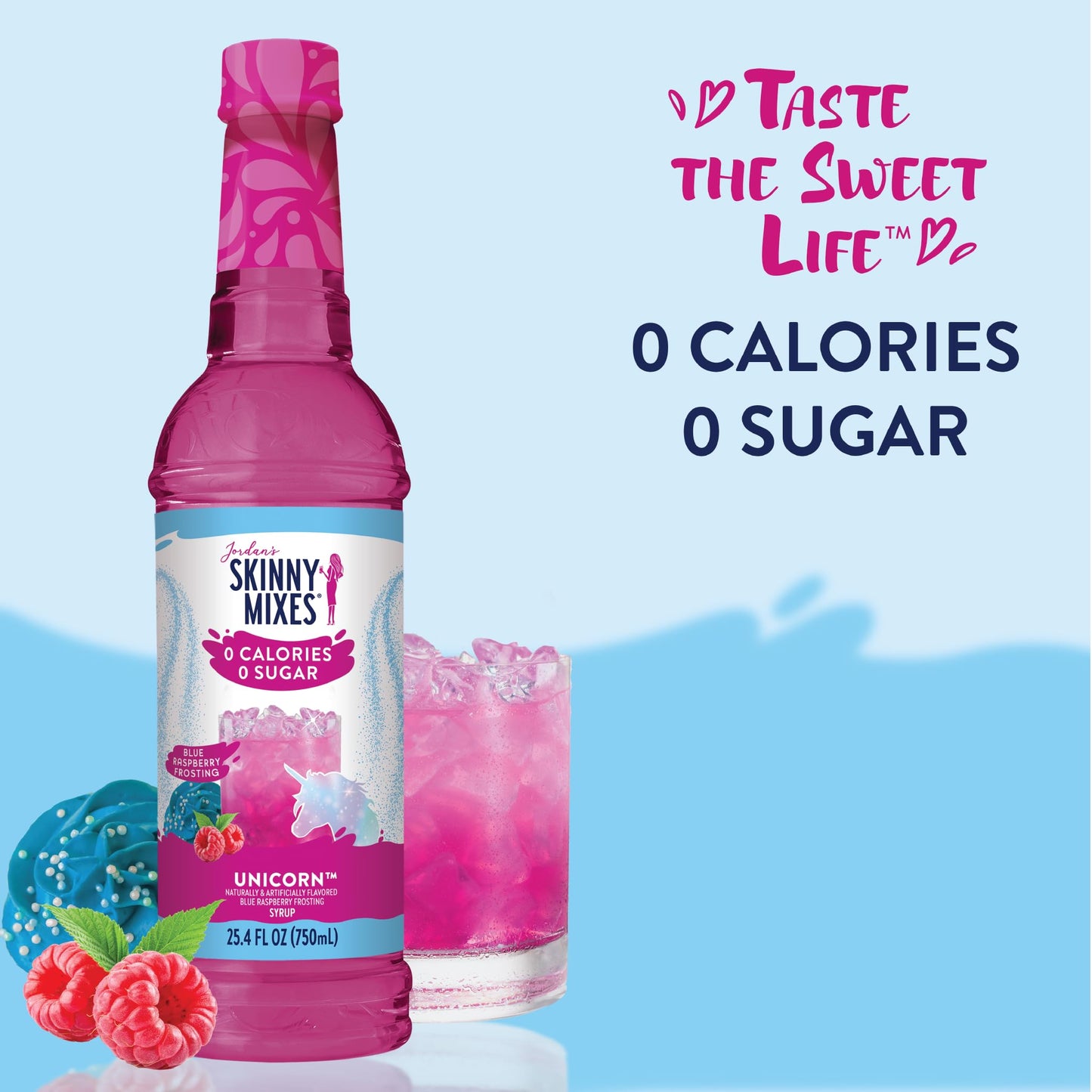 Jordan's Skinny Mixes Sugar Free Syrup, Unicorn Flavor,25.4 Fl Oz
