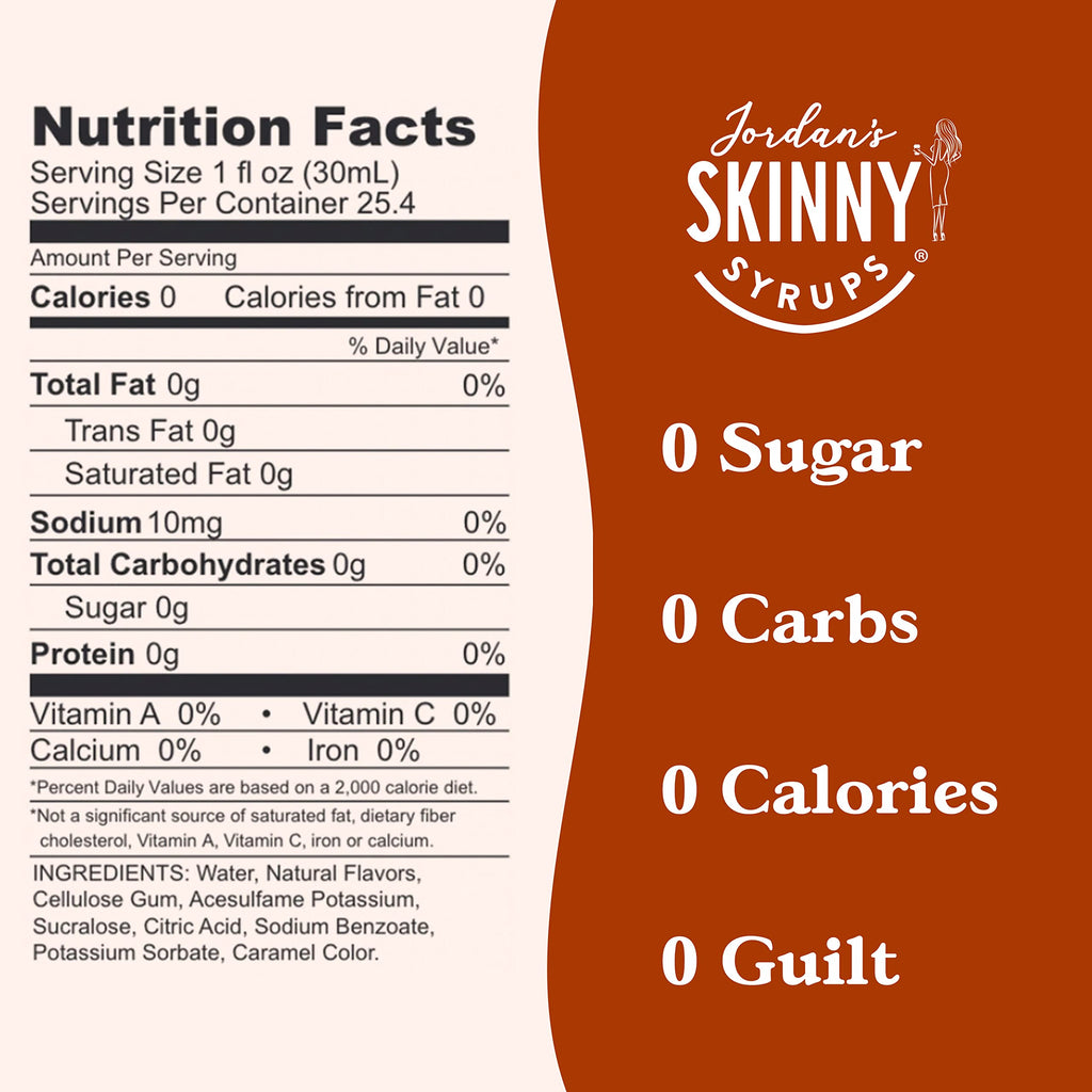 Jordan's Skinny Mixes Syrups Chocolate Caramel Truffle, Sugar Free Flavoring Syrup, 25.4 Fl Oz