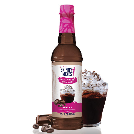 Jordan's Skinny Syrups Sugar Free Coffee Syrup, Mocha Flavor Drink Mix, 25.4 Fl Oz