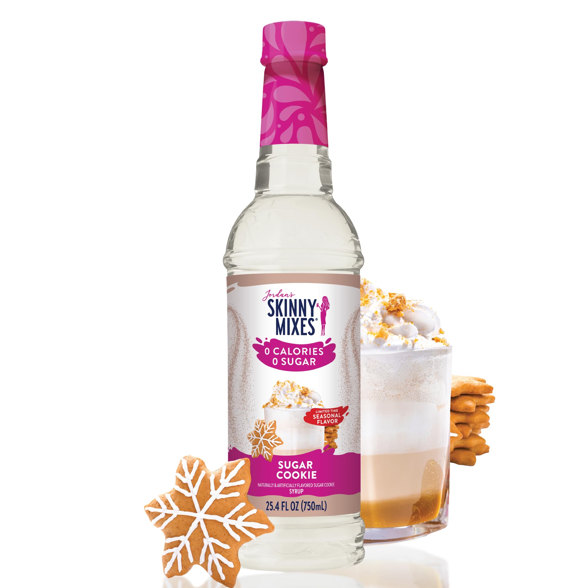 Jordan's Skinny Syrups Sugar Free Coffee Syrup, Sugar Cookie 25.4 Fl Oz