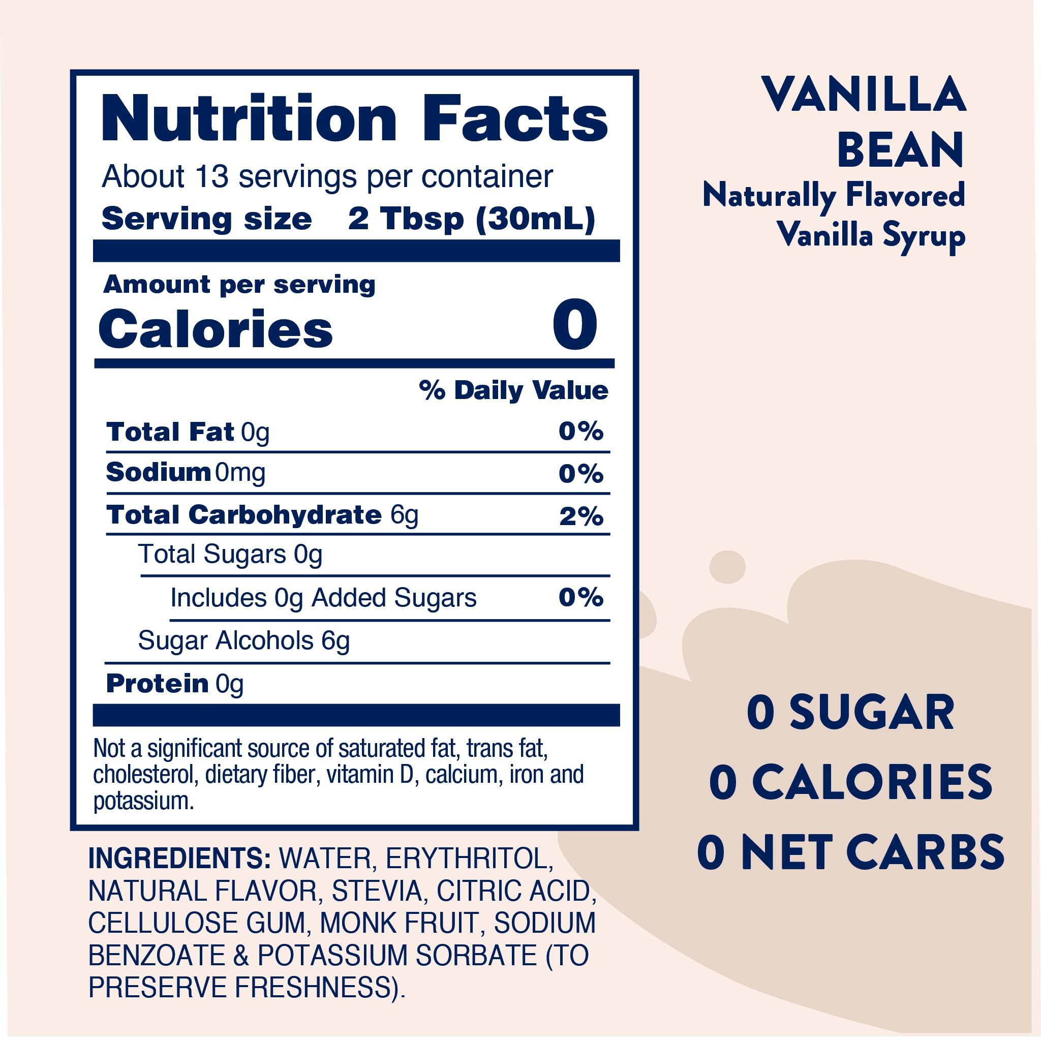 Skinny Mix Nutition facts