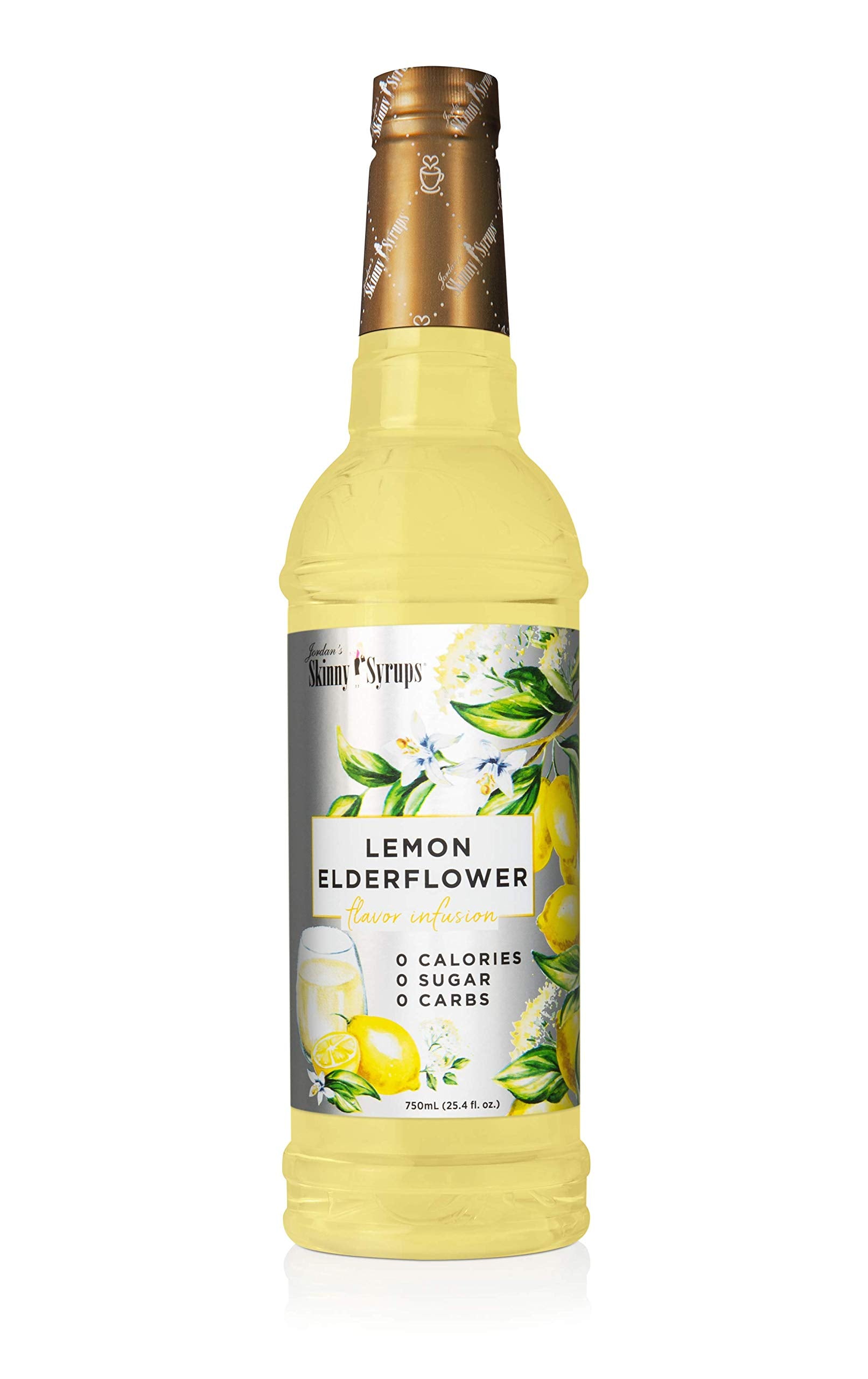 Jordan's Sugar-Free Flavored Skinny Syrup, (Lemon Elderflower) 25.4fl oz
